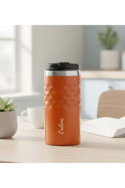 Trendmiya 300 ML Turuncu Kristal Çelik Termos