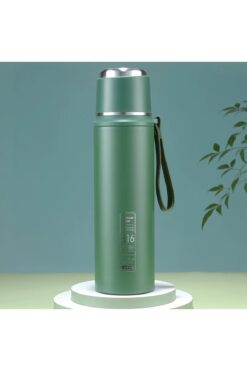 Kapris Çift Katlı Paslanmaz Çelik Termos Yeşil 1 Litre Kap-294