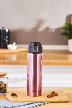 Karaca Jüpiter Güvenlik Kilitli Sızdırmaz Kapaklı Paslanmaz Çelik Termos 500 ml Rosegold