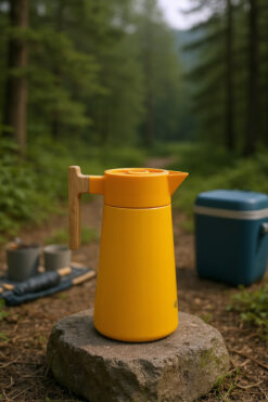 Bambum North Bambu Saplı Çelik Termos Turuncu 2 Litre