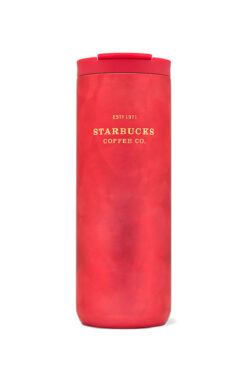 Starbucks Paslanmaz Çelik Termos Fırçalanmış Kırmızı 473 ml