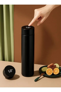 UĞURDAN Dereceli Termos 500 ml LED Sıcaklık Göstergeli Çelik Termos Bardak