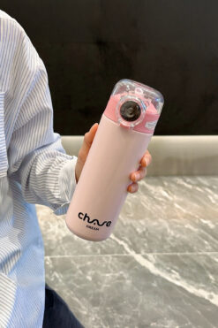 Vadi Pipetli Kapaklı Paslanmaz Çelik Isı Yalırımlı Termos Kupa 400 ml