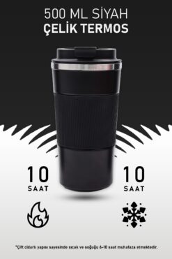 İkon store 500 ml Siyah Termos