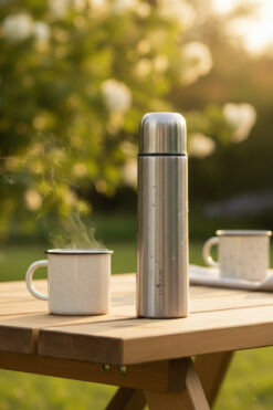 Le Paon 750 ml Termos Suluk Paslanmaz Çelik Sızdırmaz 12 Saat Sıcak 24 Saat Soğuk Tutma BPA Free