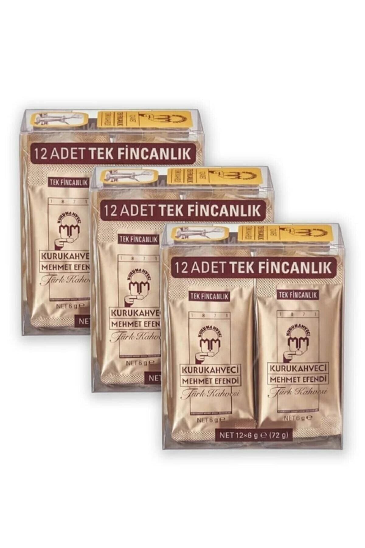 Mehmet Efendi Tek Fincanlık Türk Kahvesi 12 X 6 gr Folyo Ambalaj (3 ADET) - Görsel 2