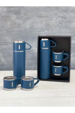 KOZALILAR Chef Star Paslanmaz Çelik 3 Bardaklı Vakumlu Termos Set