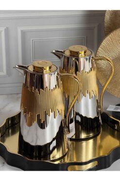 ROSSEV Parlak Nikel Silver Termos 2'li