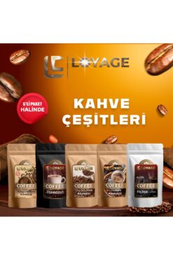 LOYAGE 5'li Kahve Seti Espresso - Filtre - Sade - Kolajenli - Çekirdek Türk Kahvesi 5x250g