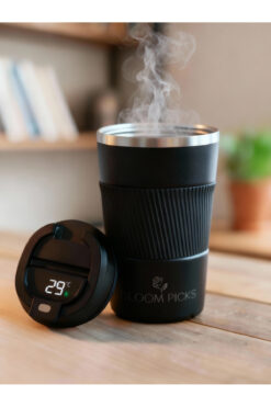 BLOOMPİCKS 510 mL Şık Tasarım Çift Katmanlı Paslanmaz Çelik Termos Bardak Sızdırmaz Sıcak-Soğuk Araç Uyumu