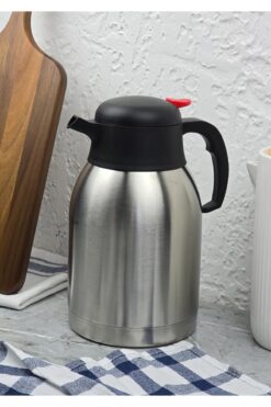 HomeTarz 12 Saat Dayanıklı Termos - Çift Katlı Çelik Çay Termosu - 2 Litre