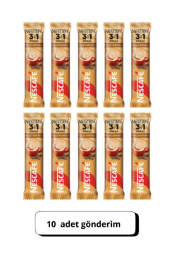 Nescafe Nescafé 3'ü 1 Arada Sütlü Köpüklü 10'lu Paket 10x17.4 G