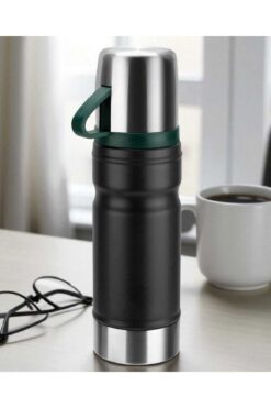 LİBE Paslanmaz Çelik Vakumlu Matara Termos (Bardaklı) 680 ML
