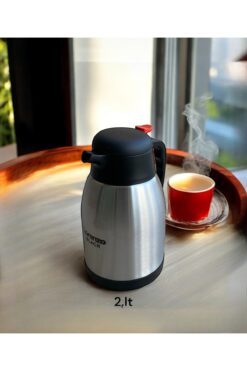 Lorenzo 2lt Çelik çay termos paslanmaz, piknik kamp seyahat soğuk sıcak sızdırmaz termos