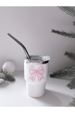 Rolin Design Mini Boy Pipetli Kahve/Espresso Termosu - Beyaz