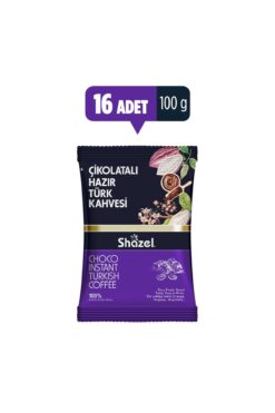 Shazel Çikolatalı Hazır Türk Kahvesi 100g (100 GR X 16 ADET)