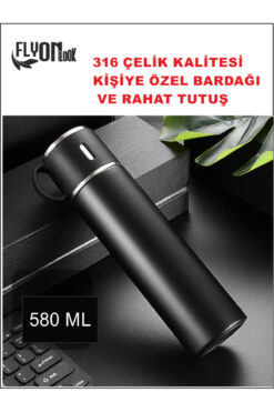 FLYONLOOK 20-24 SAAT SICAK SOĞUK MUHAFAZALI 316 KALİTELİ ÇELİK BARDAKLI TERMOS 580 ML KALİTE TESADÜF DEĞİLDİR