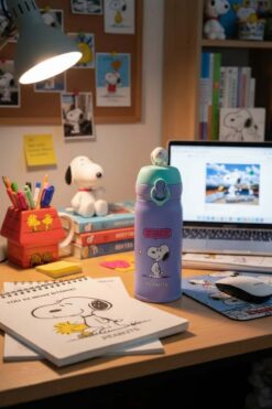 SNOOPY Lisanslı Vintage Serisi Dekorasyonlu Termos 320 ml