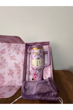 Neon Love Shack Fancy Pipetli çiçekli 1.18lt kutulu termos