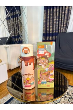 teknotrust 480 ml Tek Kapak Çift Kullanım Pipetli/pipetsiz Taşıma Kulplu Vacum Cup/çelik Termos