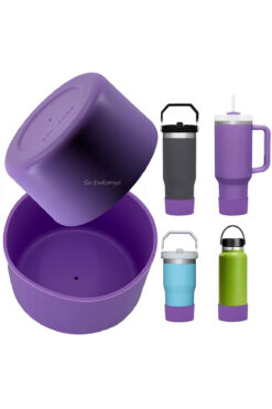 İLES Quencher & Iceflow Kaymaz Silikon Termos Taban Koruyucu, Lila 1 Adet