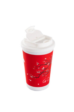 Tantitoni KAKE KIRMIZI SAKURA DESENLİ PASLANMAZ ÇELİK TERMOS BARDAK 380ML