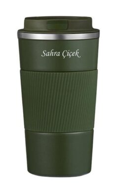 tusah 304 Pazlanmaz Çelik 500 Ml Kaydırmaz Lastikli Termos Bardak Mug Isme Özel