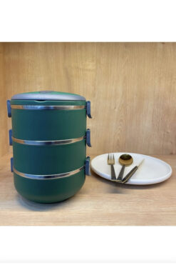 Veliday 3 Katlı Sızdırmaz Modern Yemek Termosu Sefer Tası Saklama Kabı