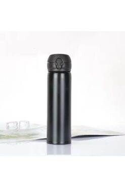 Mira Gift Siyah Çİft Katmanlı 500 ml Termos- Kilitli Kapak, Sıcak & Soğuk , El Yakmaz Tasarım
