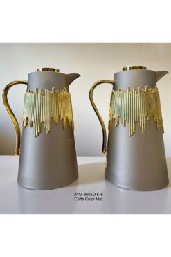ZETT Gold Çizgi Detay 2li Şık Termos Seti 1L/1L