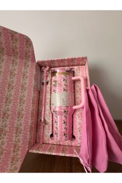 Neon LoveShackFancy pipetli termos