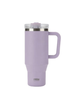 Tyeso QQ Termos Sızdırmaz Pipetli Çift Duvarlı Vakumlu 1200ML Mor