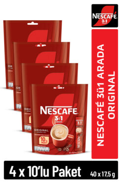 Nescafe 3ü1 Arada Original Çözünebilir Kahve 17,5g 10'lu Paket 10X4