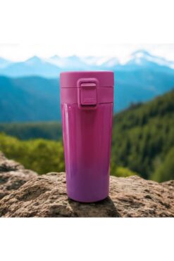 BI STEEL Paslanmaz Çelik Termos 380 ml Fuşya