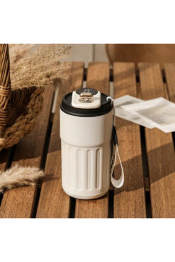 Gülay AVM 316 Paslanmaz Çelik Dereceli Termos Çift Katman El Yakmaz Tutma Askılıklı 400 ML Termos Gly-565