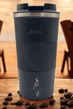 tusah Resimli 304 Pazlanmaz Çelik 500 Ml Kaydırmaz Lastikli Termos Bardak