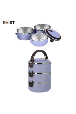 EVİST 3 Katlı Yemek Termosu Ve Sefer Tası Saklama Kabı 1.8 litre