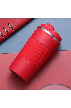 HEPBİMODA Pazlanmaz Çelik 500 ml Kaydırmaz Lastikli Termos Bardak Mug