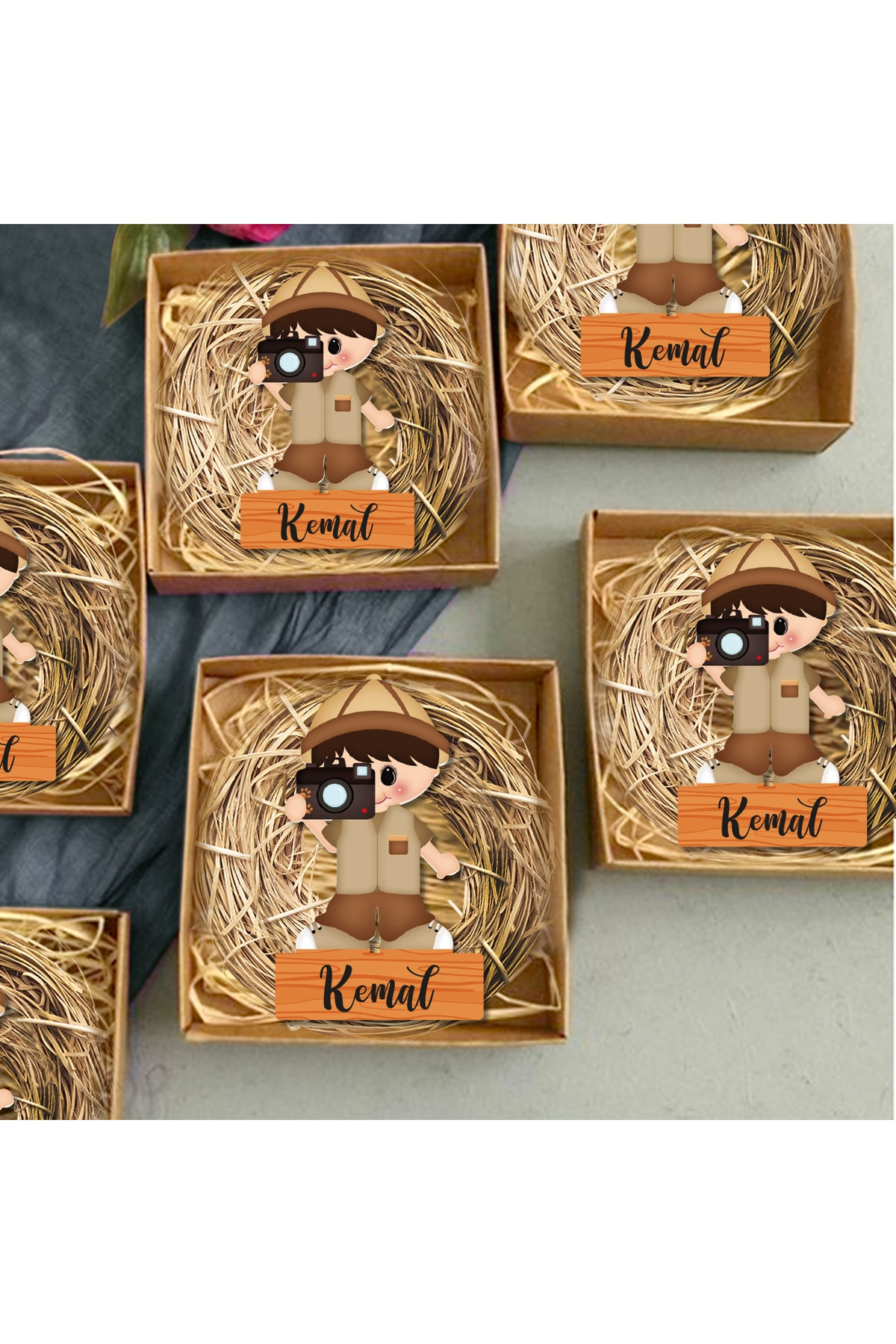 HET Concept 20 Adet Kişiye Özel Hediye Magnet Hediyelik Bebek Çocuk Doğum Günü, Sünnet Ve Parti Magneti Mdl732 - Görsel 2