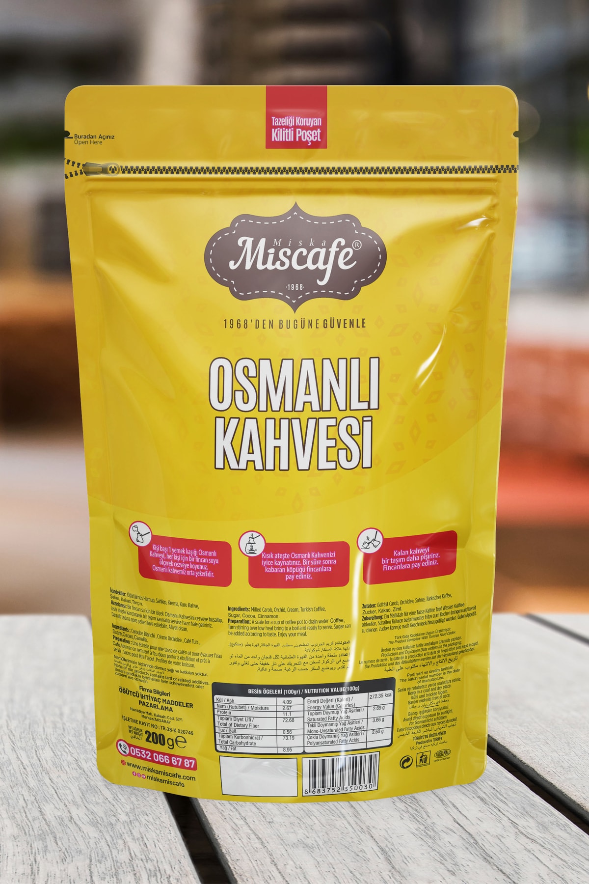 Miska Miscafe Osmanlı Kahvesi, Taş Değirmende Öğütülmüş, %100 Arabica, (200 GR.) - Görsel 2