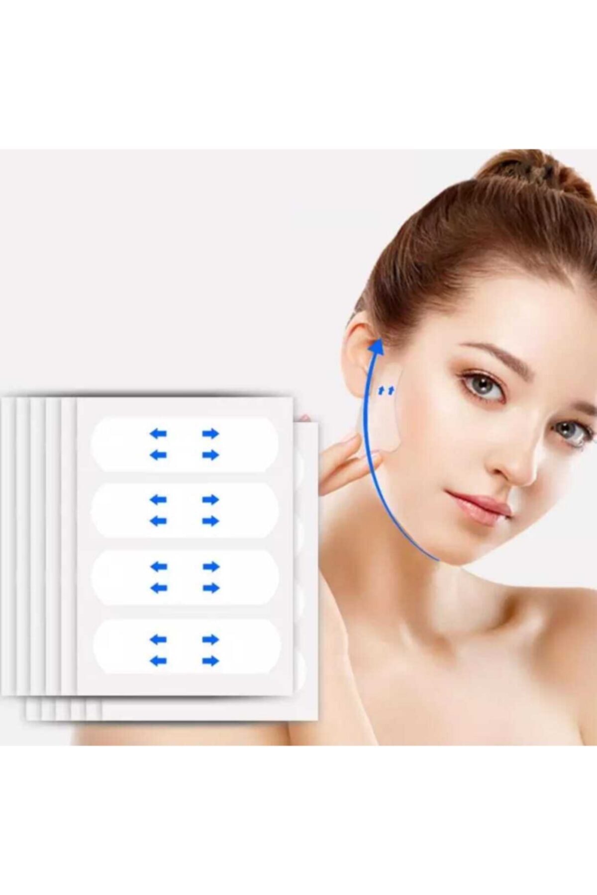 eTechMarkt Bısturızer Ultra Şeffaf (görünmez) Yüz Germe Ve Inceltme Bandı (40 Adet Bant) - Görsel 2