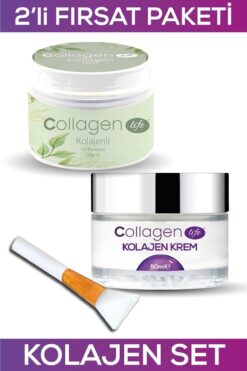 COLLAGEN LIFE Kolajen Kil Maskesi 125gr& Gözenek Sıkılaştırıcı Kolajen Krem 50ml