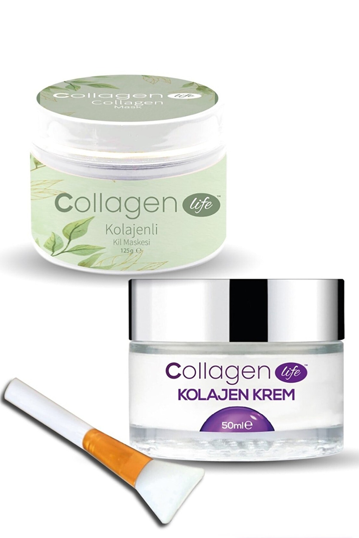 COLLAGEN LIFE Kolajen Kil Maskesi 125gr& Gözenek Sıkılaştırıcı Kolajen Krem 50ml - Görsel 2