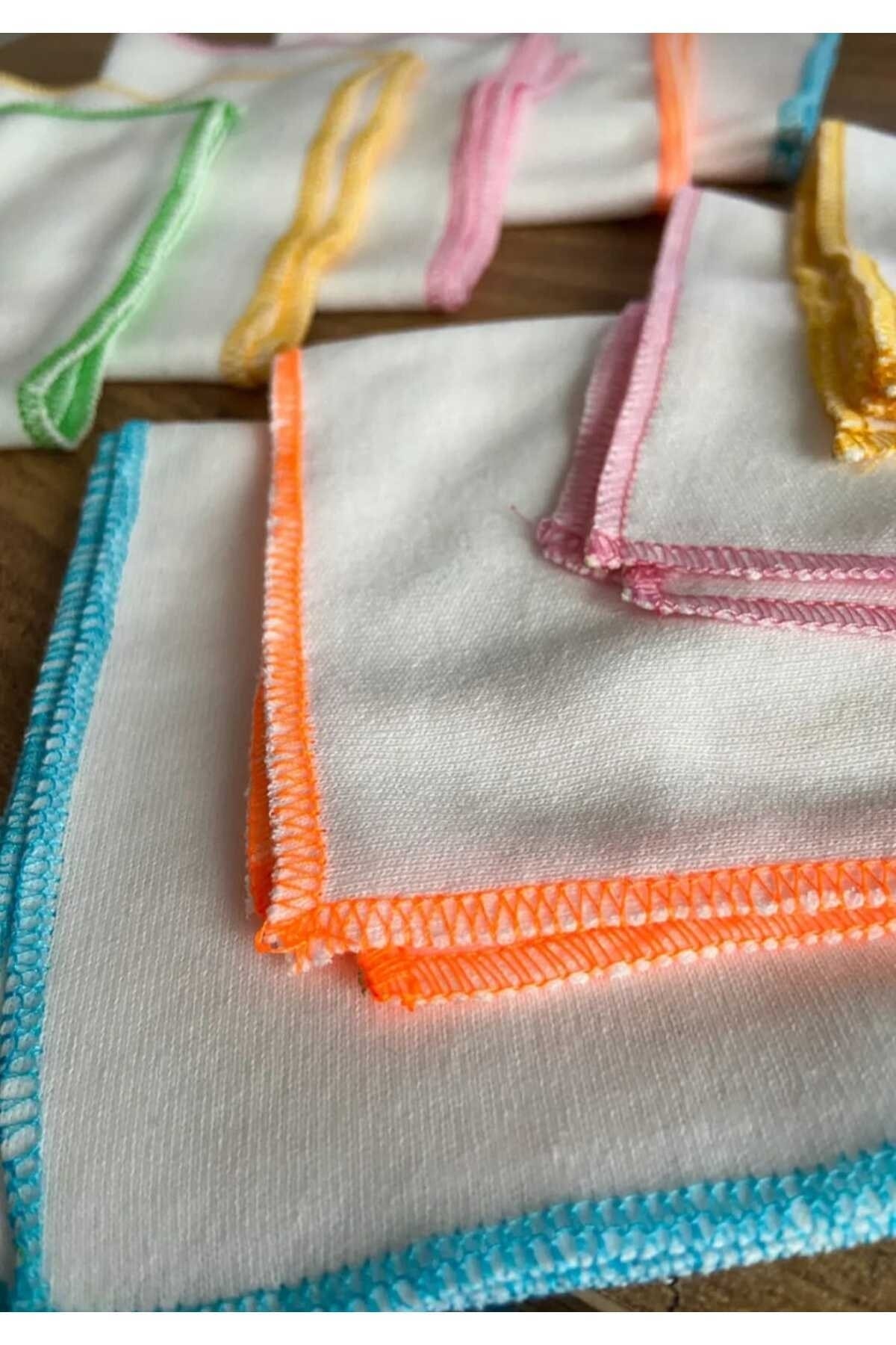 ARELSTORE Bebek 10 Lu Ağız Silme Mendili %100 Pamuklu Penye - Görsel 2