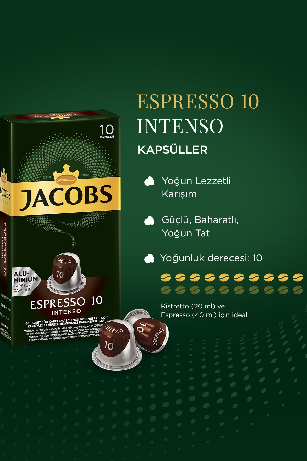 Jacobs Espresso Kapsül Kahve Avantaj Seti 20 Kapsül - Görsel 3