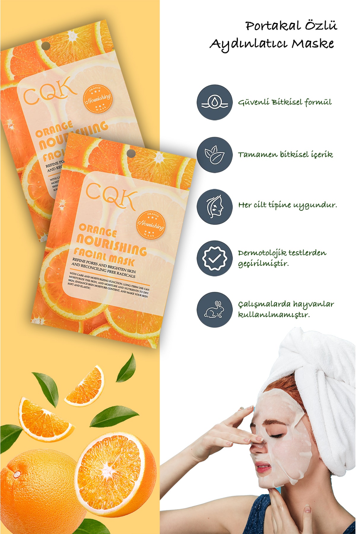 xolo Turuncu Vitamin C ve Çin Mantarı Gözenek Onarıcı Yüz Bakım Maskesi 30ML XLM205 - Görsel 3