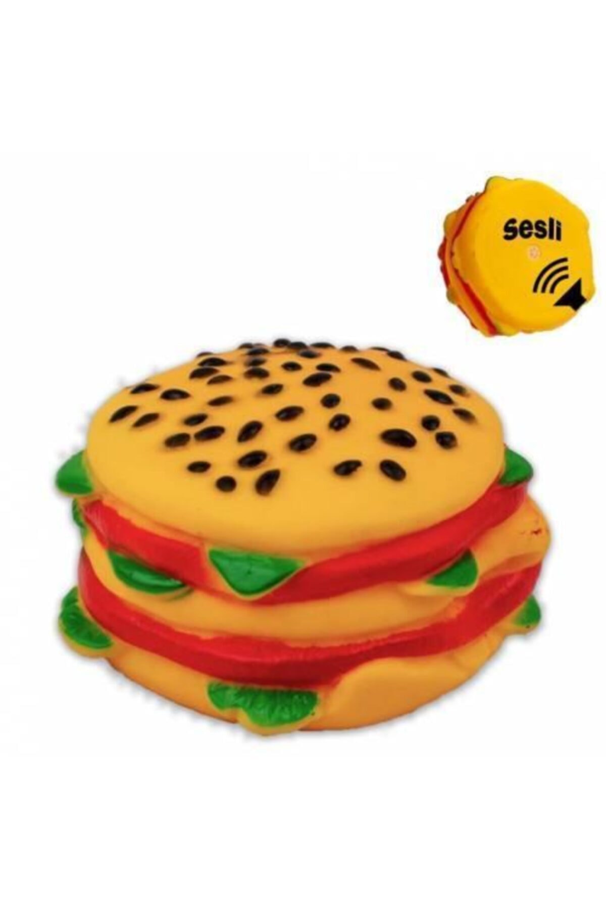 Flip Hamburger Şeklinde Sesli Köpek Oyuncağı