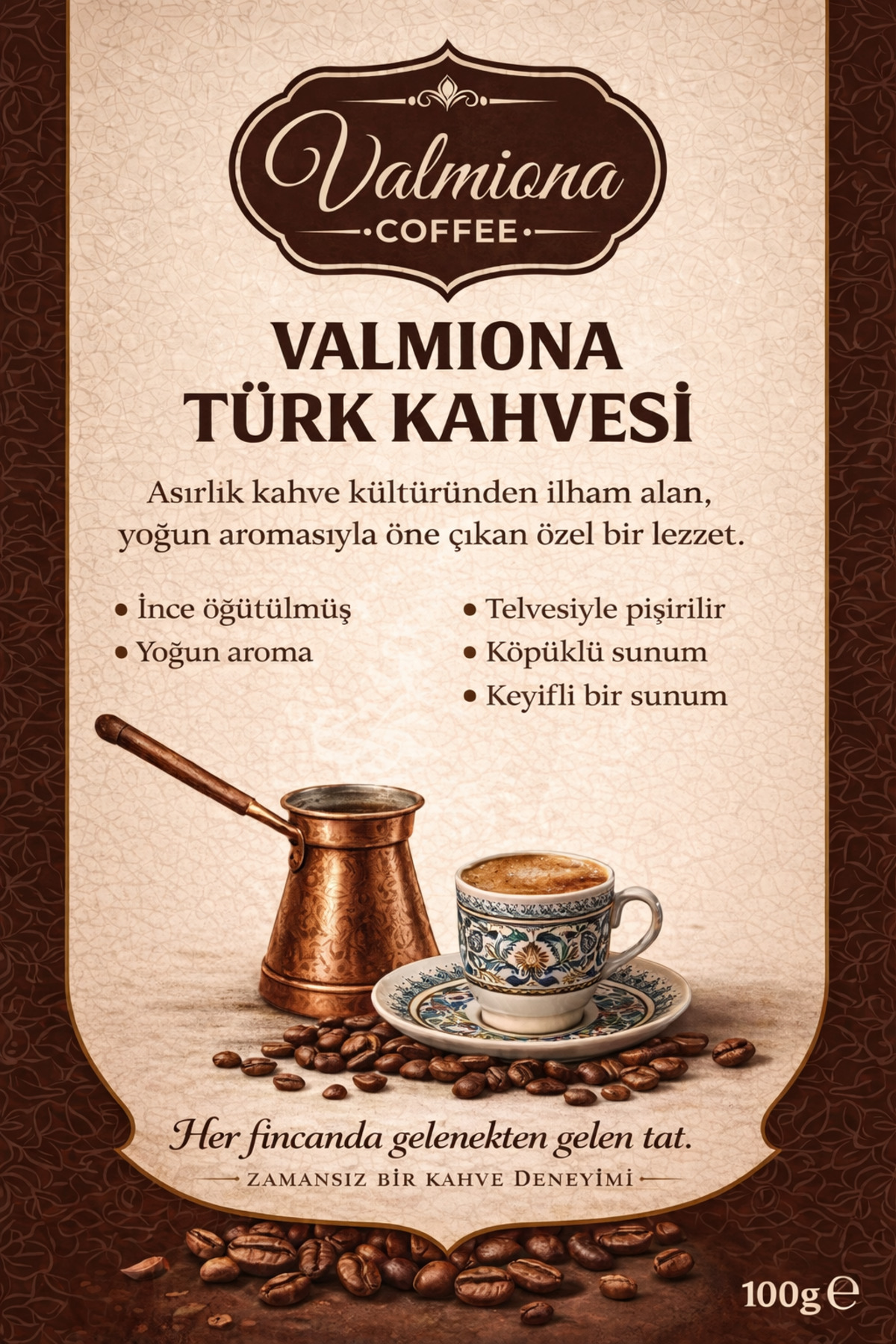 Valmiona Türk Kahvesi 3x100g Avantajlı Paket – Geleneksel Lezzet - Görsel 2