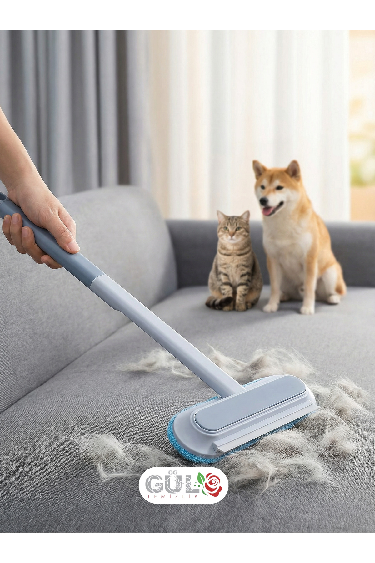 Genel Markalar Çok Fonksiyonlu Fırça - Evcil Hayvan Kedi Köpek Koltuk Halı Tüy Alma Fırçası