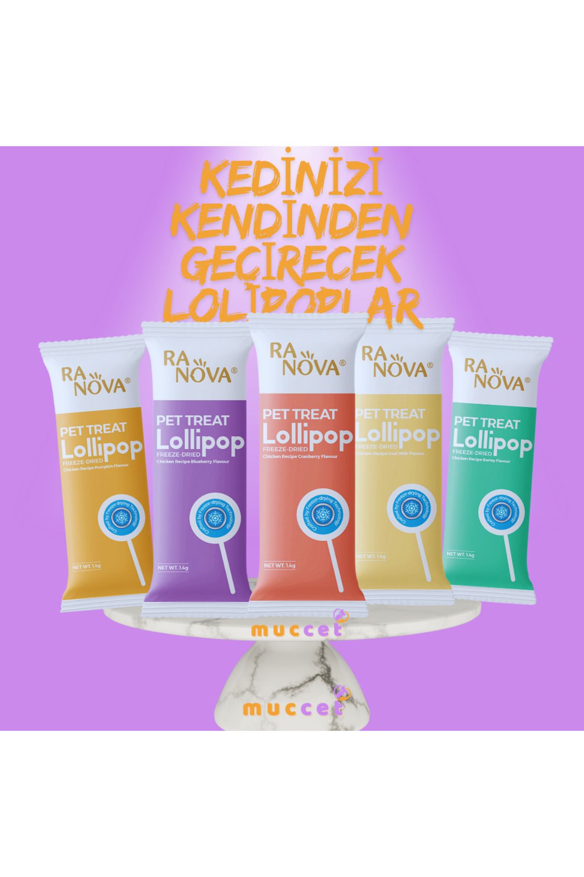 Genel Markalar Muccet 15'li Kutu Kedi Lolipopu Malt Destekli Kedi Ödülü - Görsel 2